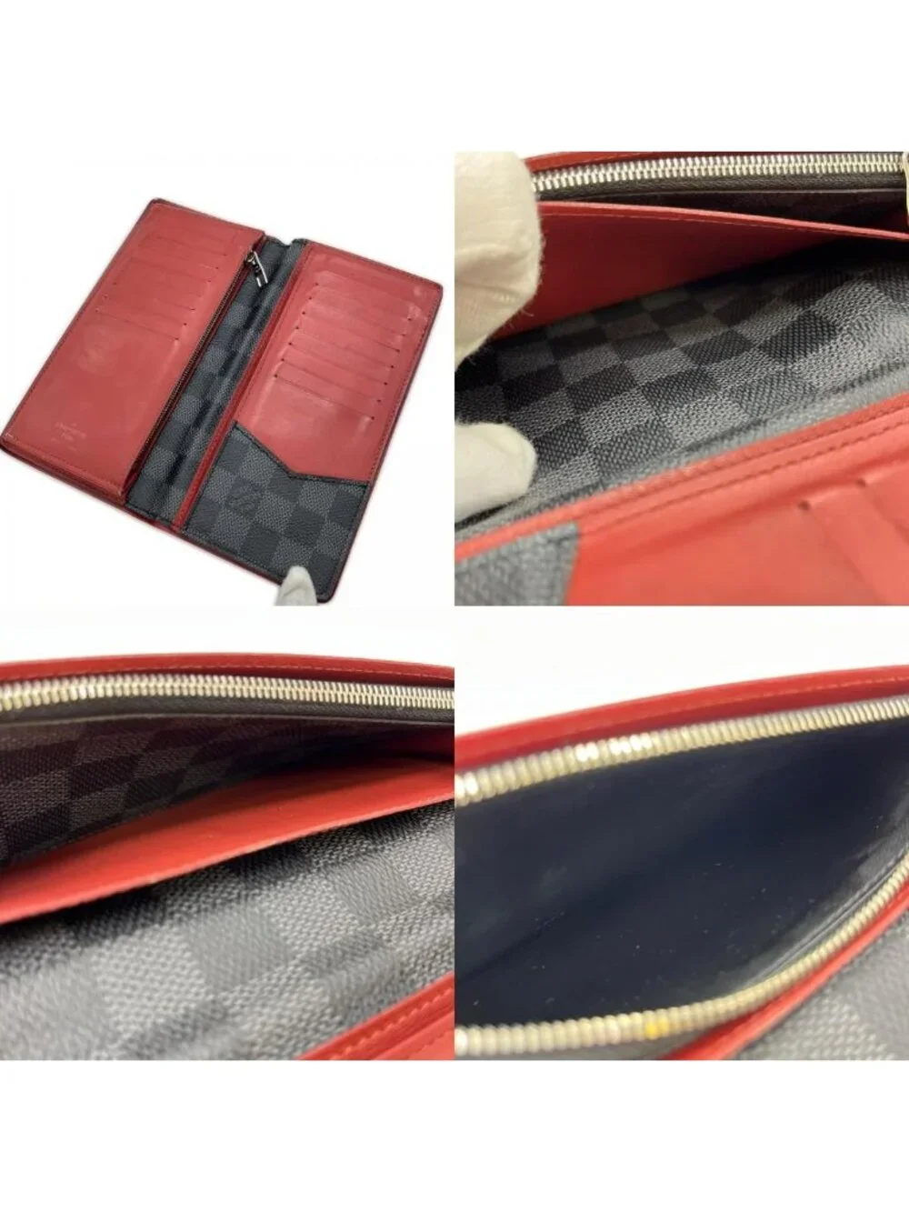 Louis Vuitton Bifold Wallet Damier Portefeuille Brazza Black Box Included